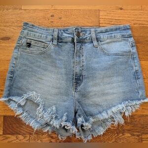 KanCan Frayed Denim Shorts